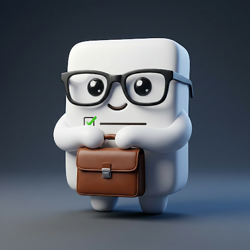 Mascot with briefcase
