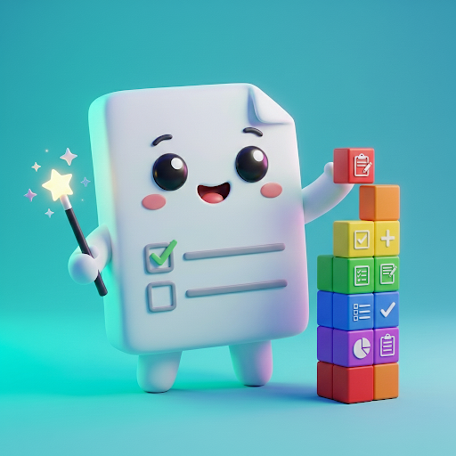 Mascot building with blocks