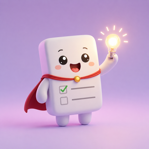 Mascot holding a lightbulb