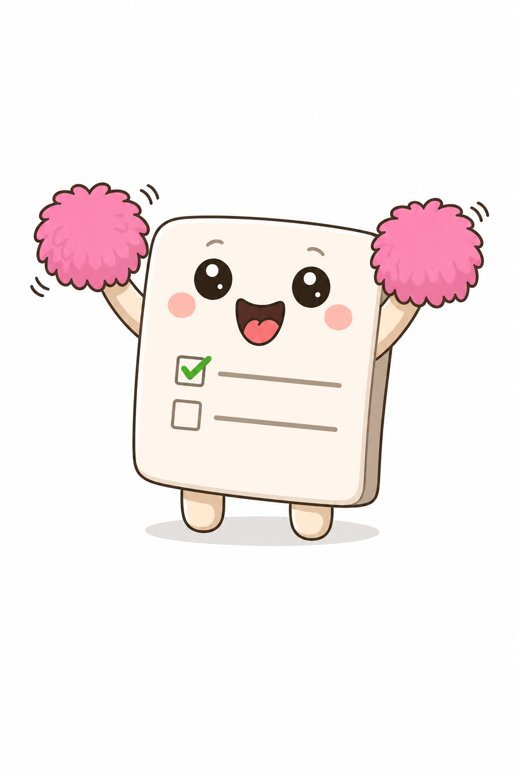 SurveySwap mascot with pom poms