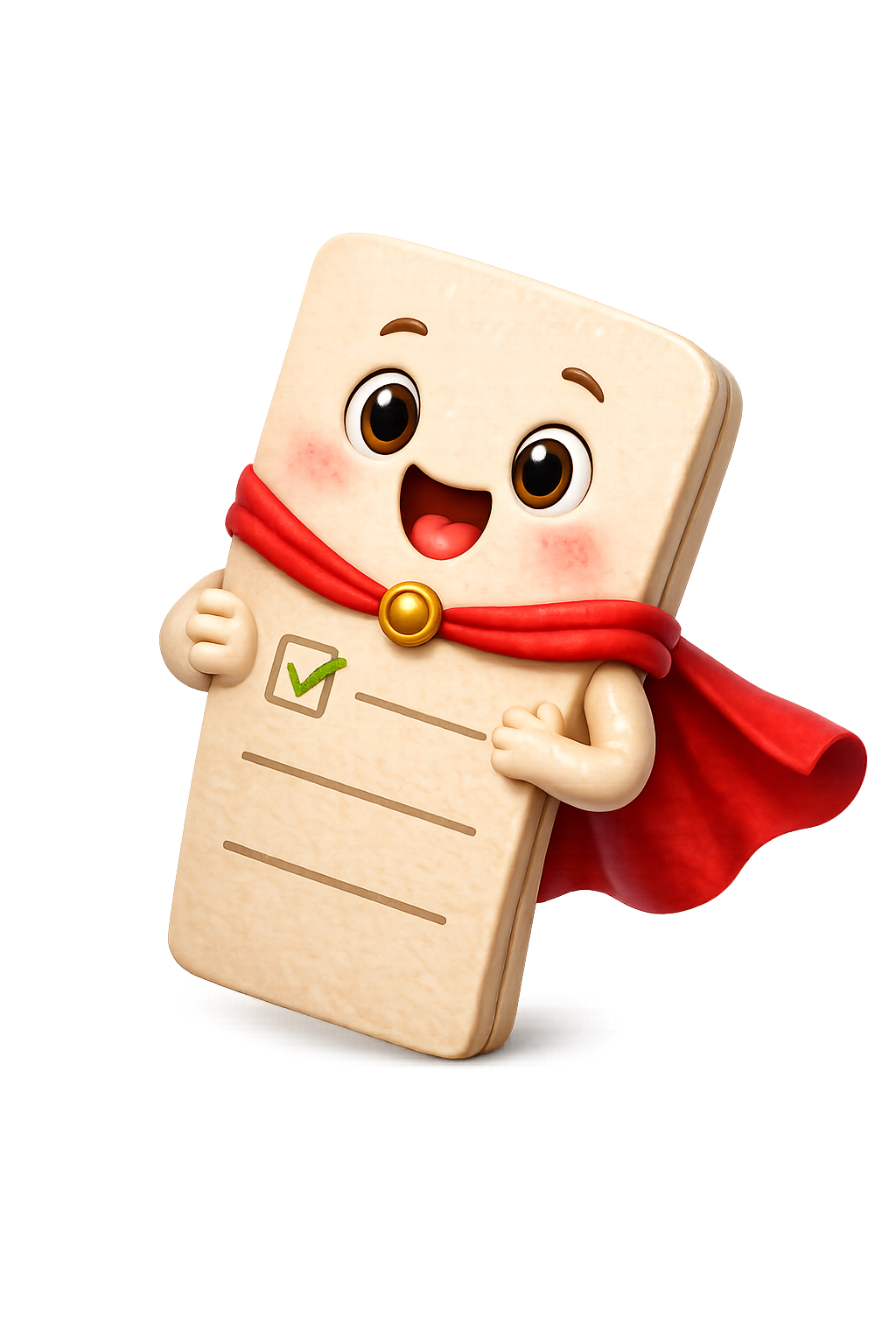 SurveySwap superhero mascot holding a completed survey checklist